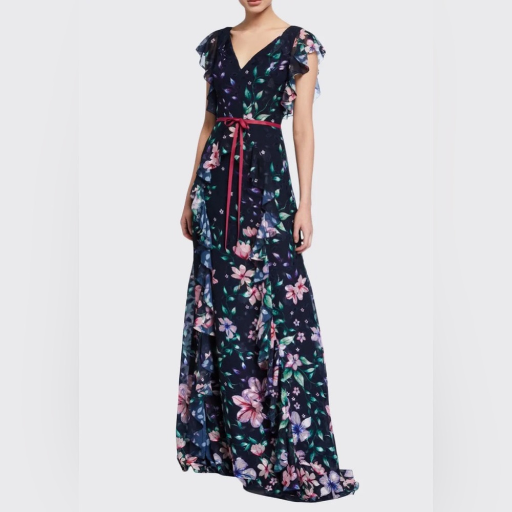 Marchesa Notte Floral Gown Sz 14